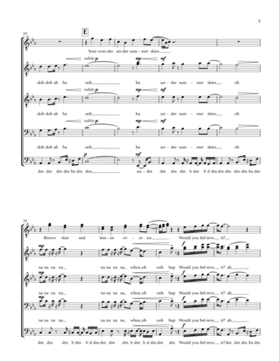 Adore You TTBB scores gallery preview page 5