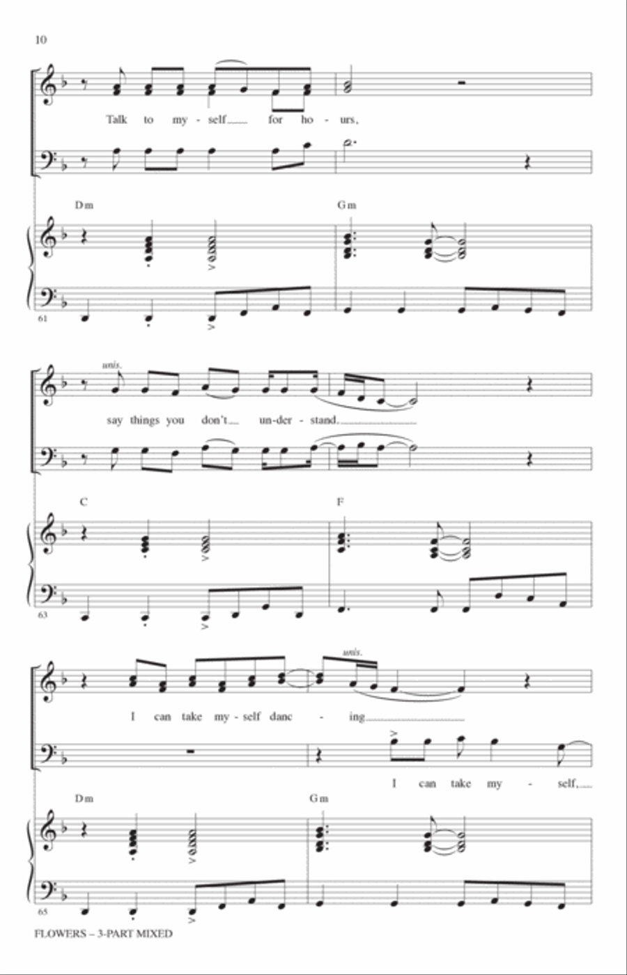 Flowers (arr. Mark Brymer) 3-Part scores gallery preview page 9