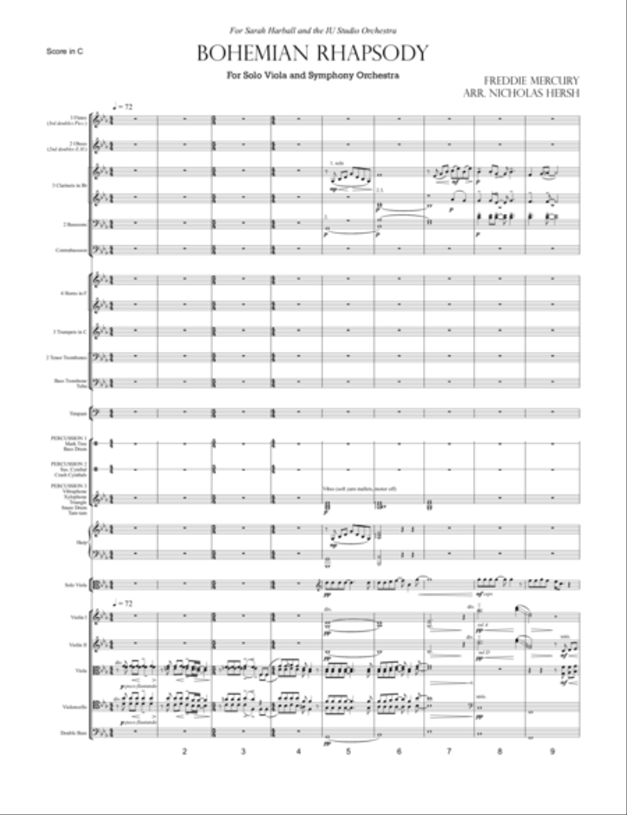 Bohemian Rhapsody Full Orchestra scores gallery preview page 3