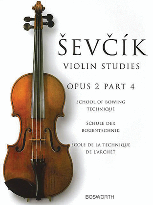 Book cover for Sevcik Violin Studies – Opus 2, Part 4