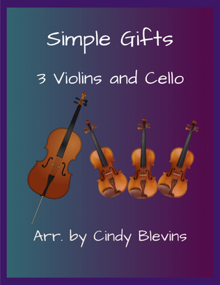 Simple Gifts, Three Violins and Cello