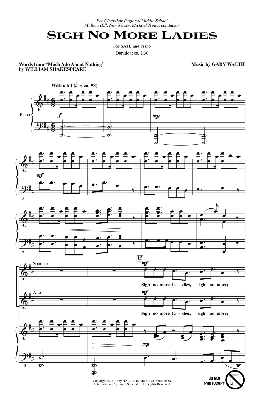 Sigh No More Ladies