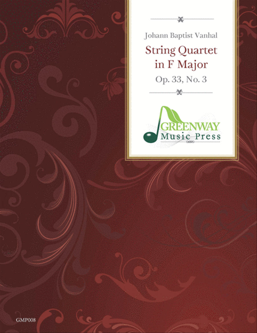 String Quartet in F Major, Op. 33, No. 3 String Quartet scores gallery preview page 1