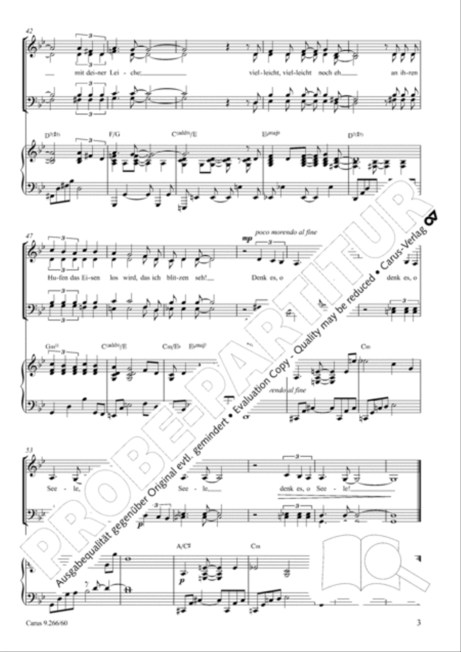 Denk es, o Seele! 4-Part scores gallery preview page 4