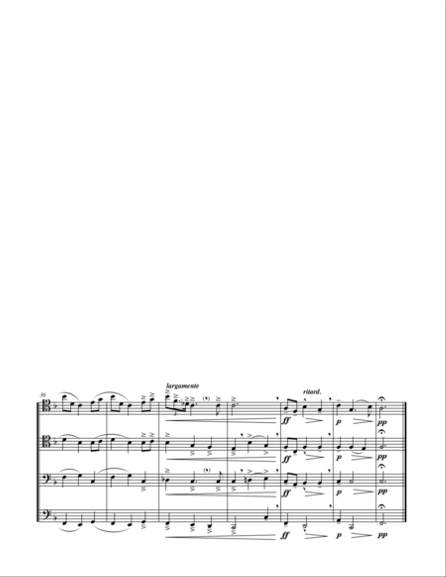 Nimrod from the Engima Variations for Trombone Quartet Trombone Quartet scores gallery preview page 3