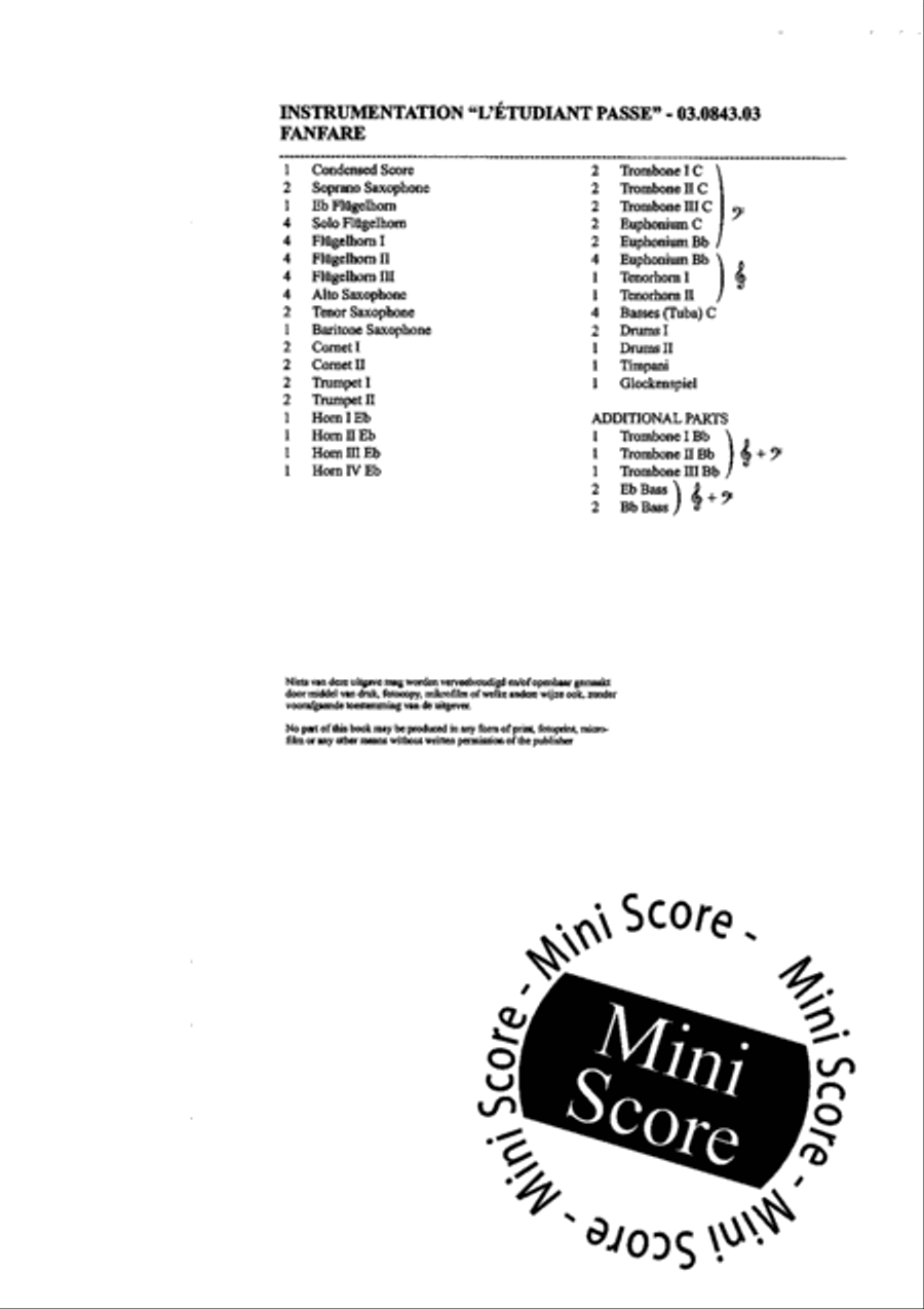 L'Etudiant Passe Fanfare Band scores gallery preview page 4
