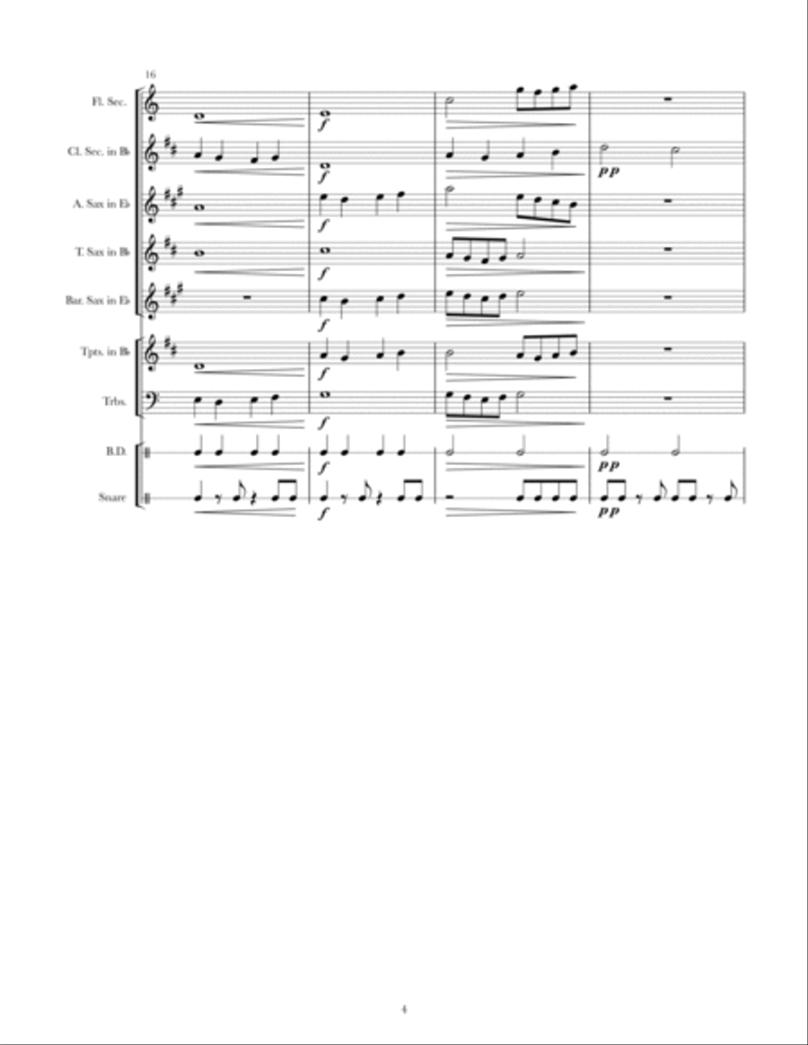 Grey Clouds and Silver Linings Concert Band scores gallery preview page 4