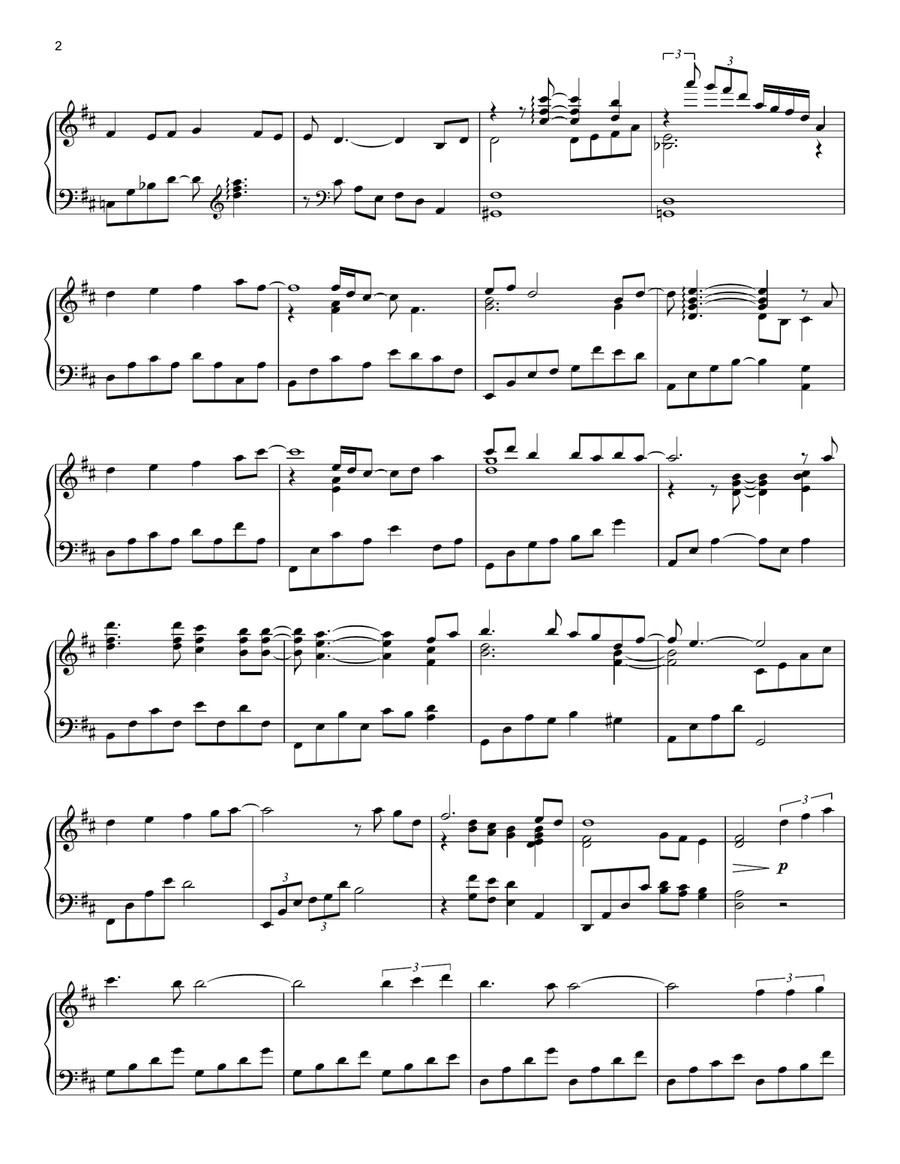 Eyes On Me (from Final Fantasy VIII) Piano Solo scores gallery preview page 2