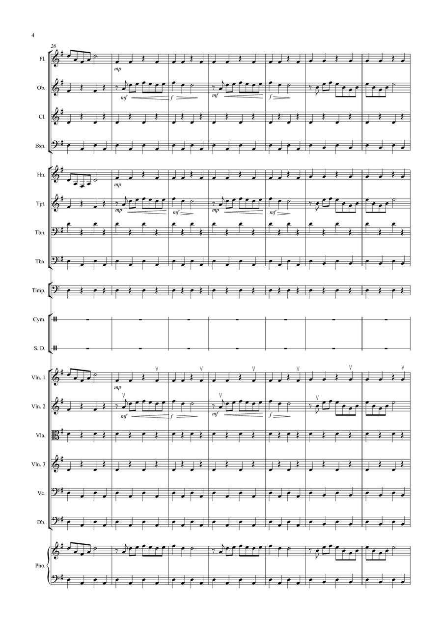 1812 Overture for School Orchestra Large Ensemble scores gallery preview page 4