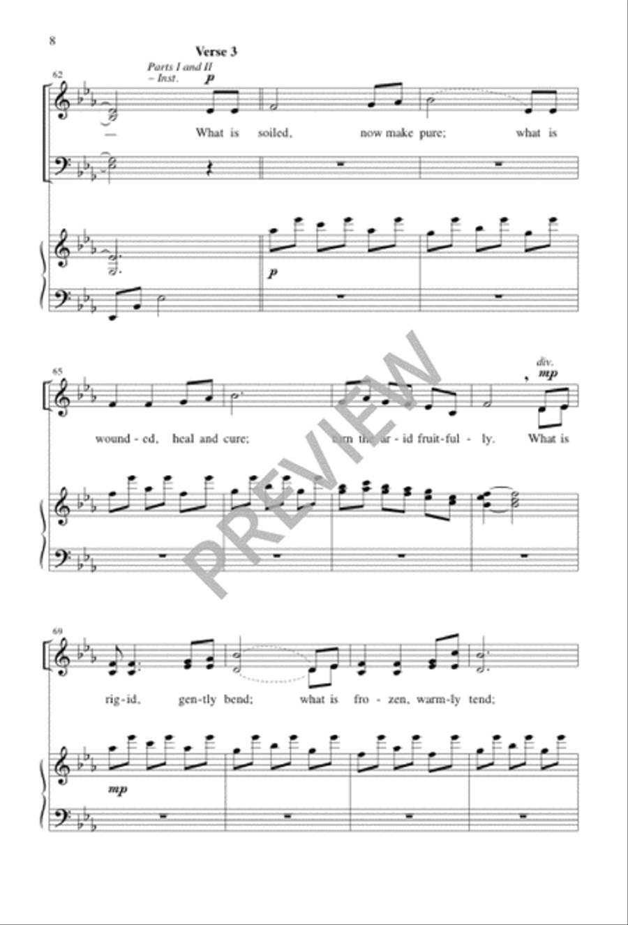 Come, O Holy Spirit, Come SA scores gallery preview page 9