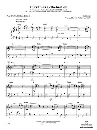 Book cover for Christmas Cello-bration: Piano Accompaniment