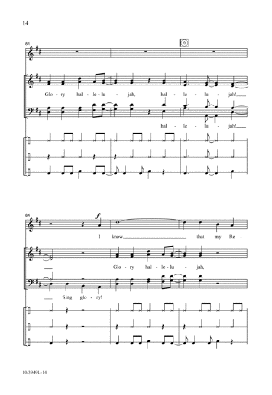 Glory, Hallelujah! Glory, Hallelujah! 4-Part scores gallery preview page 14