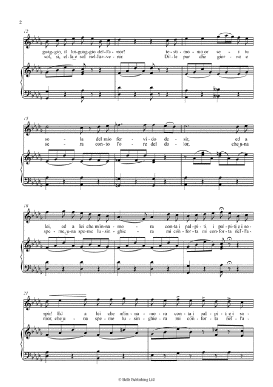 Vaga luna (D-flat Major) Voice Solo scores gallery preview page 2
