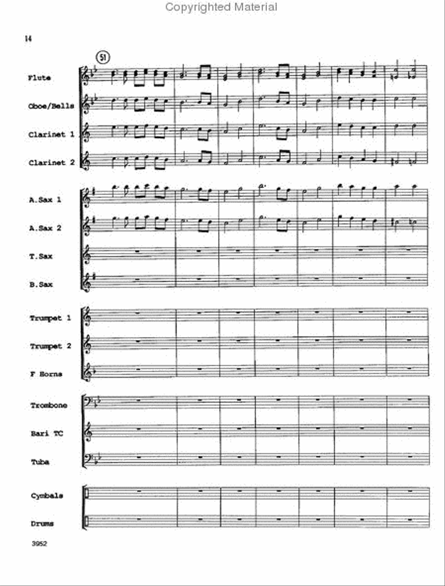 Battle Hymn of the Republic Concert Band scores gallery preview page 13