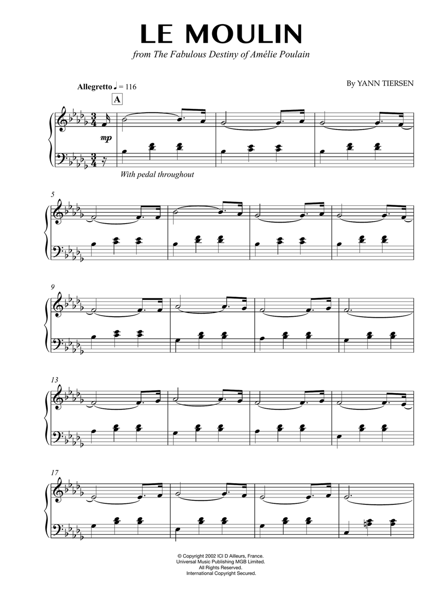 Le Moulin Piano Solo scores gallery preview page 3