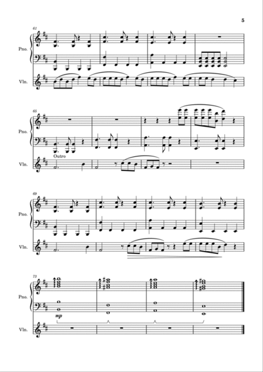 Bones Violin Solo scores gallery preview page 5