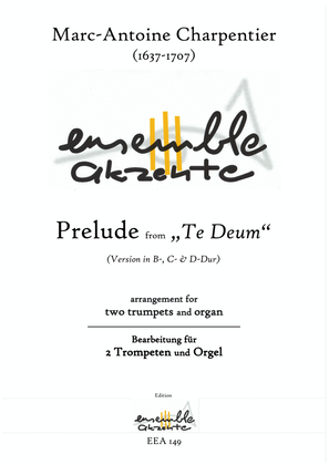 Book cover for Prelude from „Te Deum" Version in Bb, C & D - arrangement for two trumpets and organ