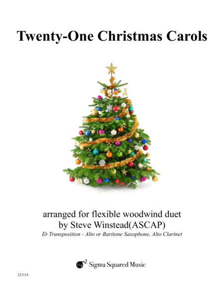 Twenty-One Christmas Carols for Flexible Woodwind Duet - E-flat Transposition image number null