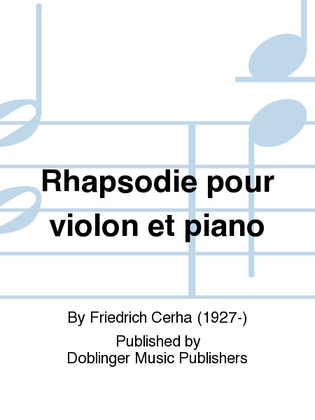 Rhapsodie pour violon et piano