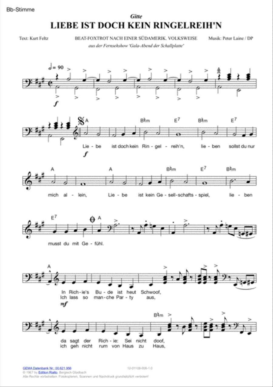 Liebe ist doch kein Ringelreih'n Voice scores gallery preview page 4
