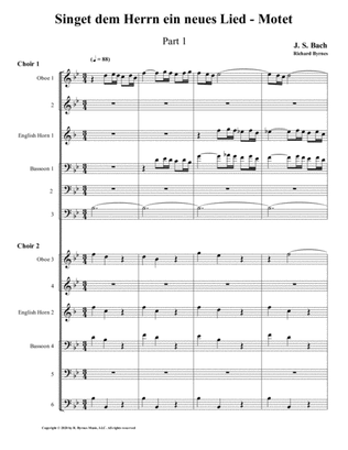Singet dem Herrn ein neues Lied Motet – Part 2 & Alleluia by J.S. Bach (Double Double-reed Choir)