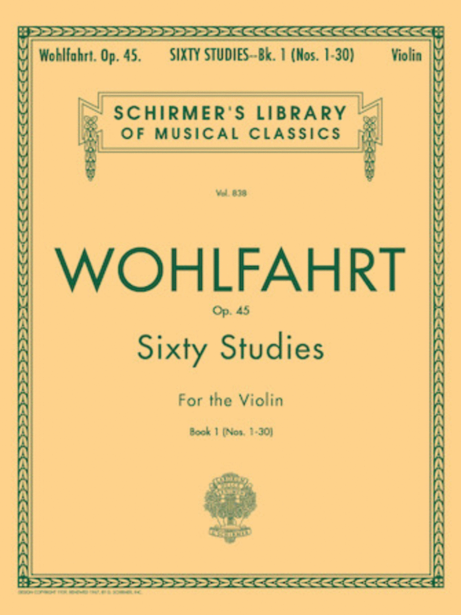 60 Studies, Op. 45 - Book 1 - Nos. 1-30 Violin scores gallery preview page 1