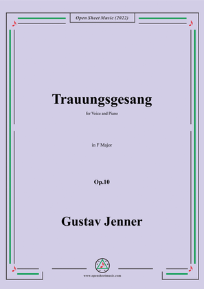 Book cover for Jenner-Trauungsgesang,in F Major,Op.10