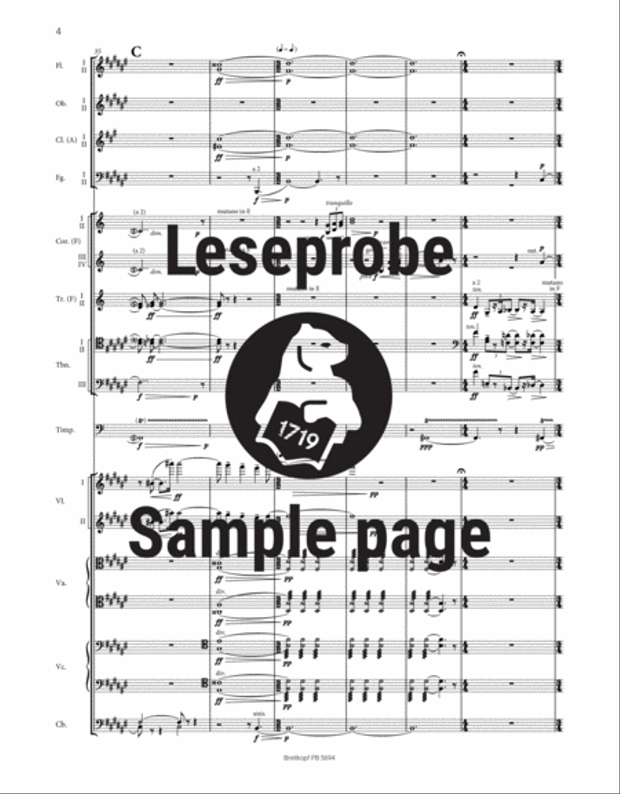 Symphony No. 4 Op. 63 Symphony No. 4 Op. 63 Orchestra scores gallery preview page 5
