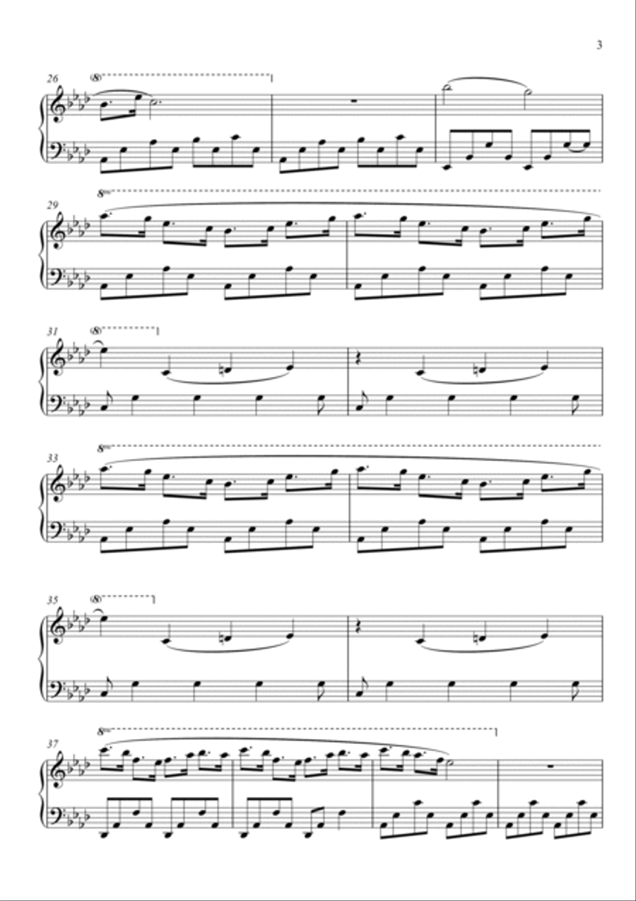 Shades Of Falling Snow Piano Solo scores gallery preview page 3