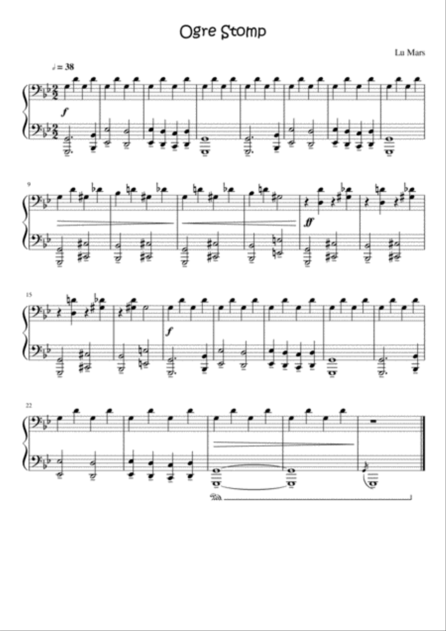 Ogre Stomp Piano Solo scores gallery preview page 1