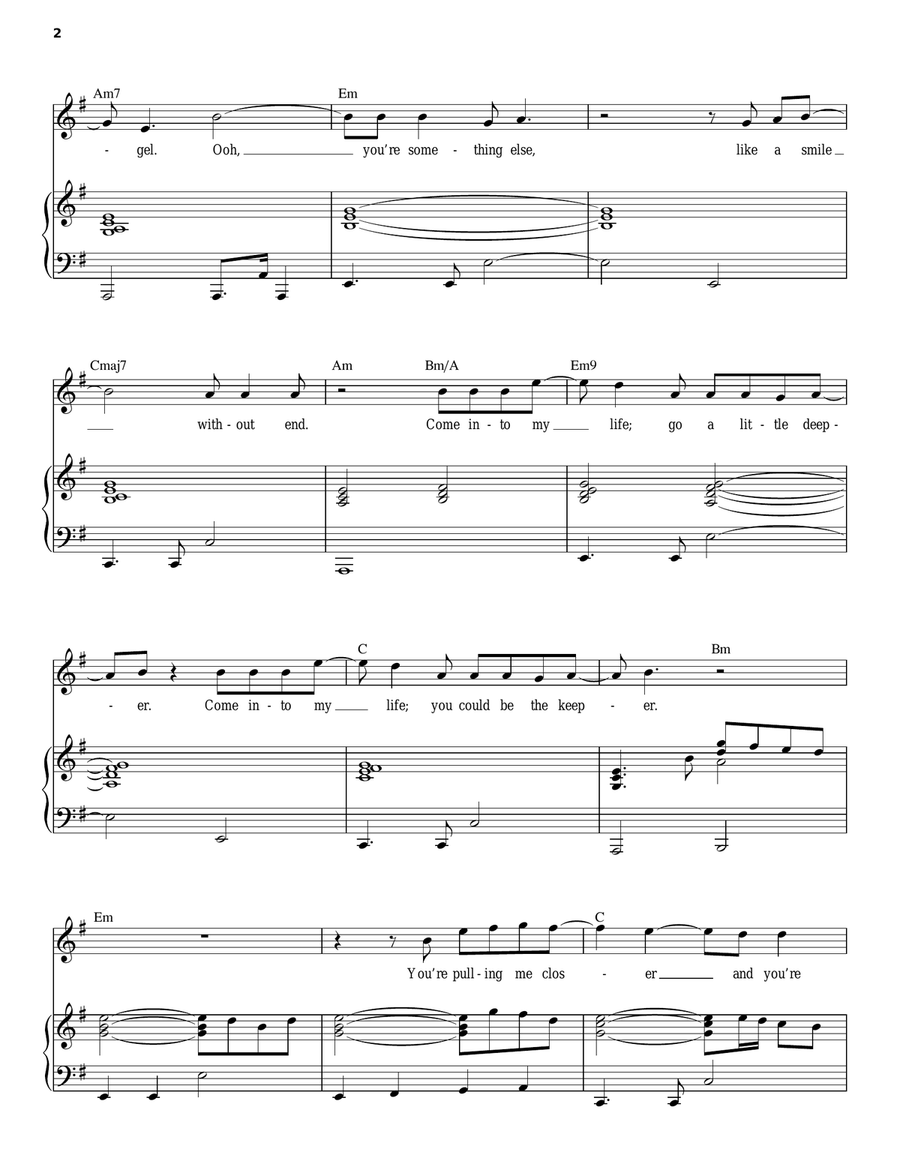 The Keeper Piano, Vocal, Guitar scores gallery preview page 2