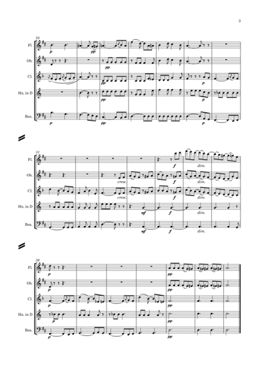 Mendelssohn: Sechs Kinderstücke (6 Christmas Pieces) Op.72 No.4 of 6 Andante - wind quintet image number null