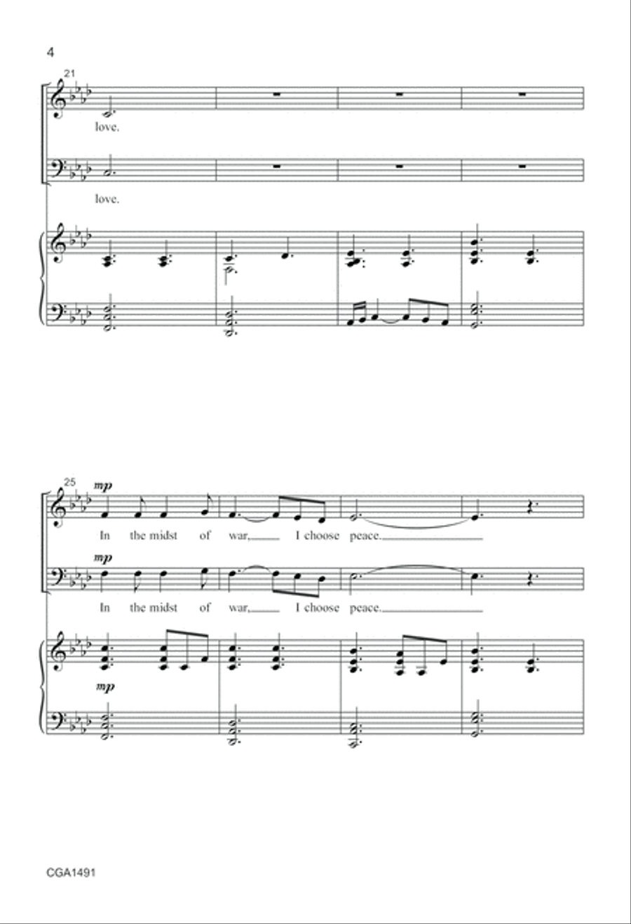 I Choose Love (SATB) I Choose Love (SATB) 4-Part scores gallery preview page 4