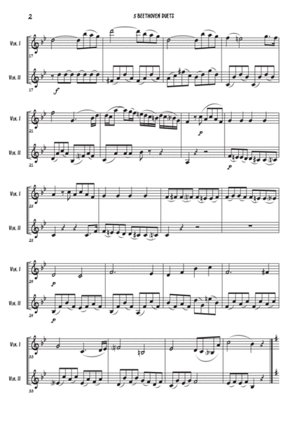 5 Beethoven duets for 2 Violins image number null