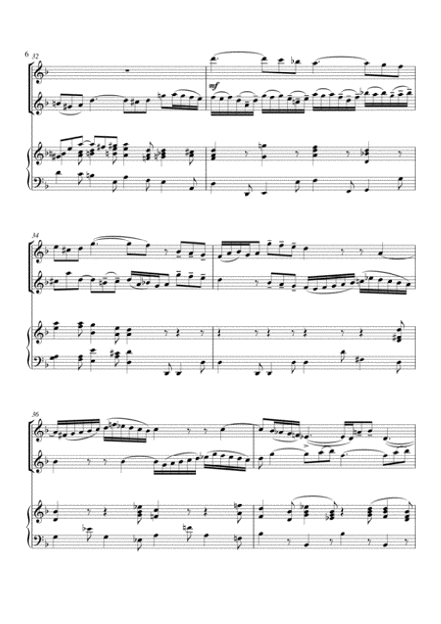 Largo from Double Concerto, Bwv 1043 String Duet scores gallery preview page 6