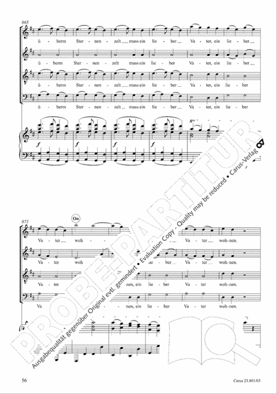 Symphony No. 9, Op. 125 - Finale (Choral Symphony) 4-Part scores gallery preview page 57