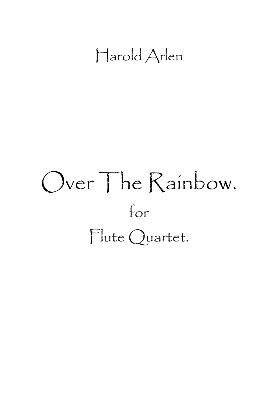 Over The Rainbow Flute Quartet scores gallery preview page 1