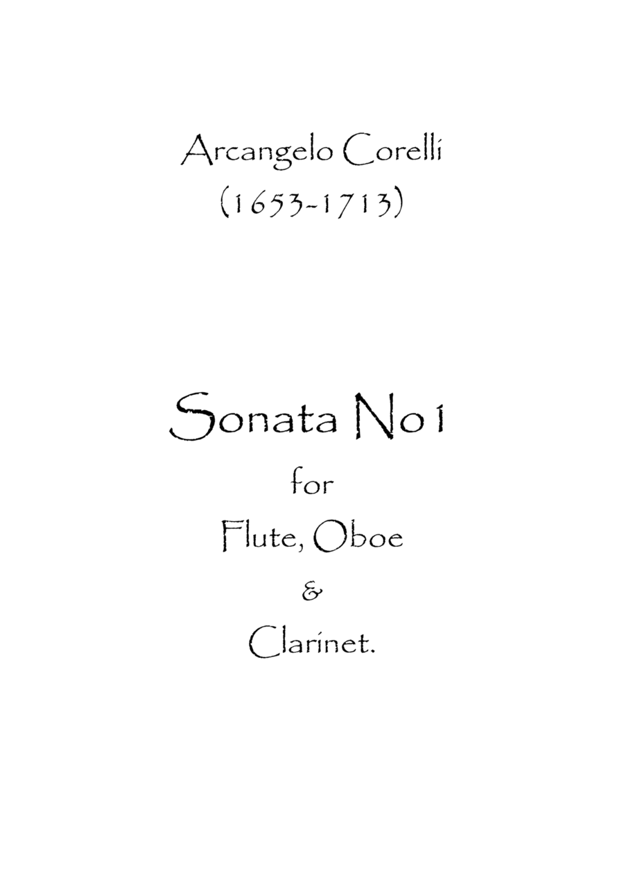 Sonata No.1 Woodwind Trio scores gallery preview page 1