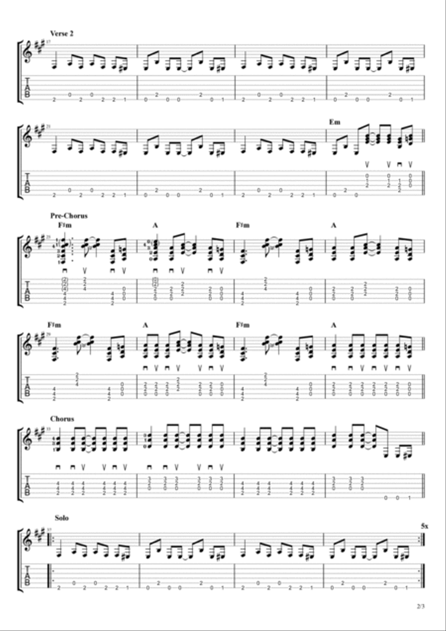 Come As You Are Electric Guitar scores gallery preview page 2