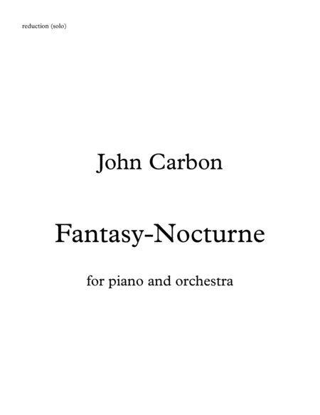 Fantasy-Nocturne for piano and chamber orchestra (version for 2 pianos) image number null