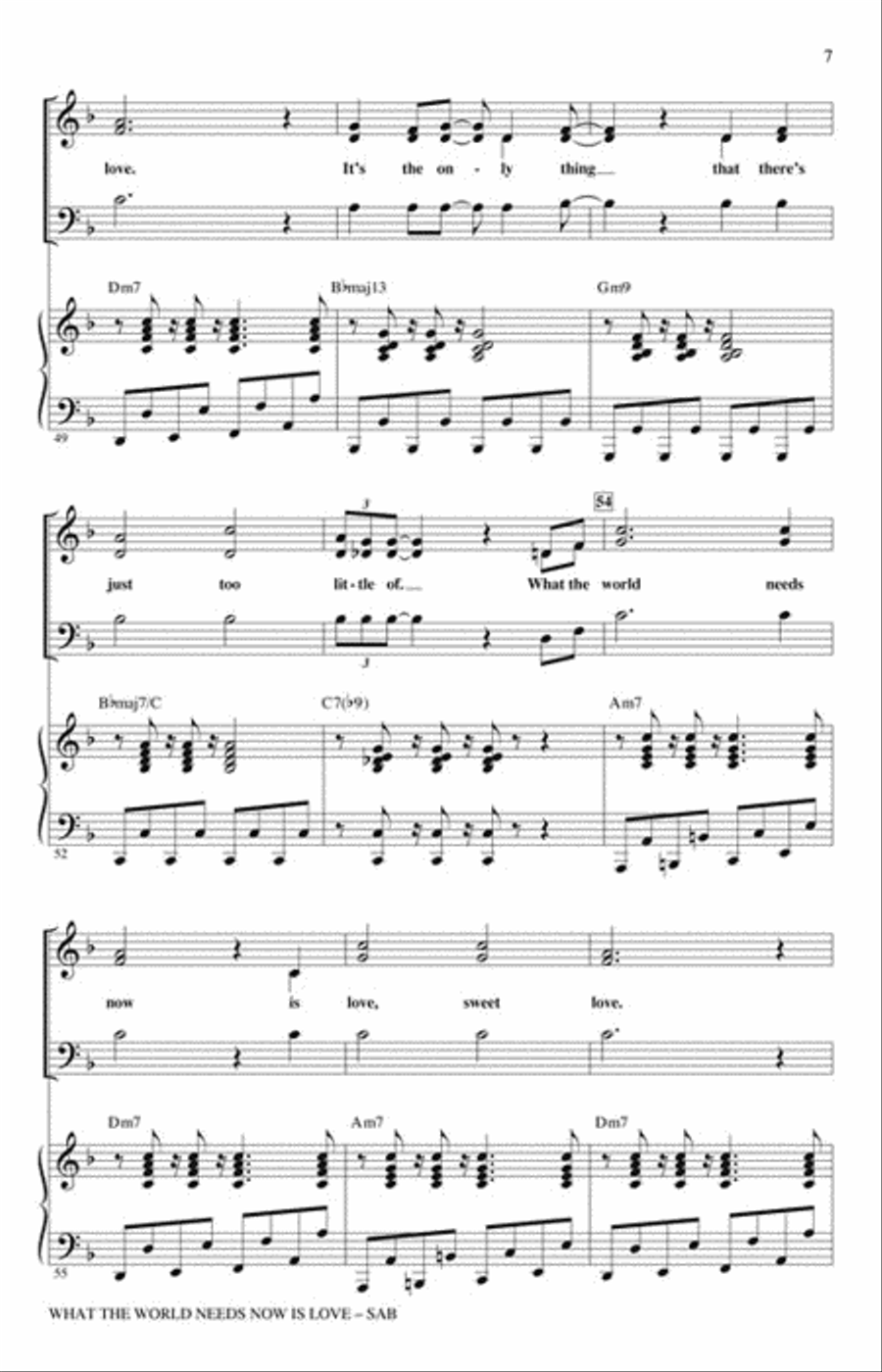 What the World Needs Now Is Love 3-Part scores gallery preview page 3
