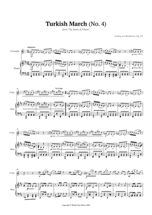 Turkish March by Beethoven for Trumpet in D and Piano