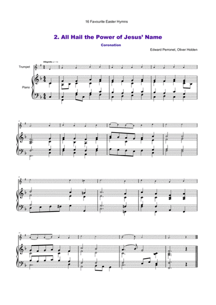 16 Favourite Easter Hymns for Solo Trumpet and Piano