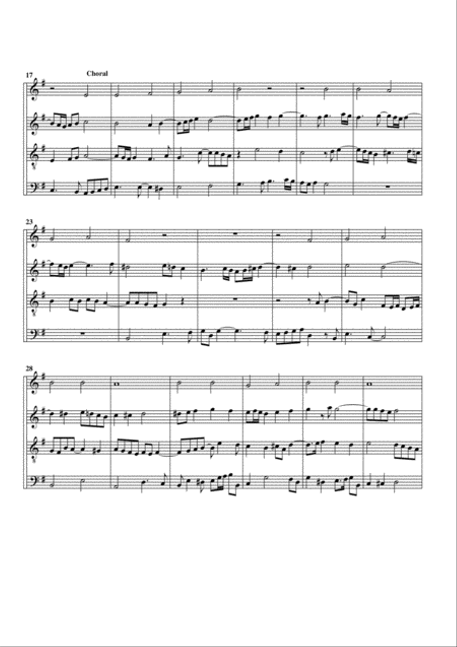 Auf meinen lieben Gott (arrangement for 4 recorders) Recorder scores gallery preview page 2