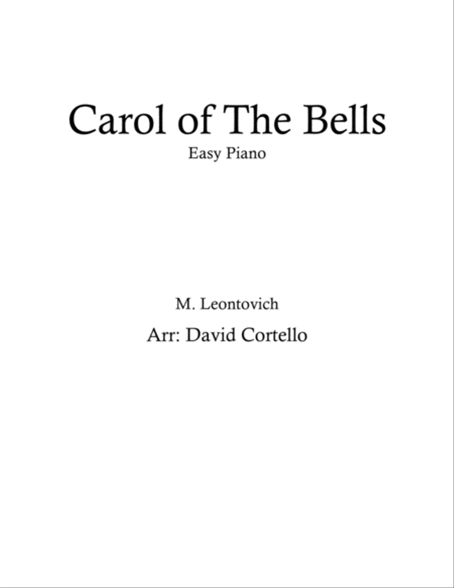 Carol of he Bells Carol of he Bells Easy Piano scores gallery preview page 1