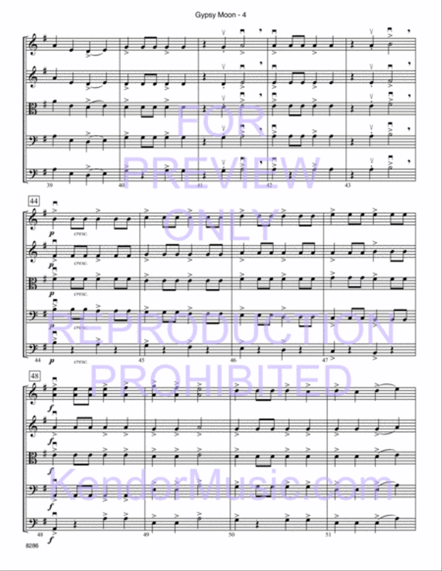 Gypsy Moon String Orchestra scores gallery preview page 5