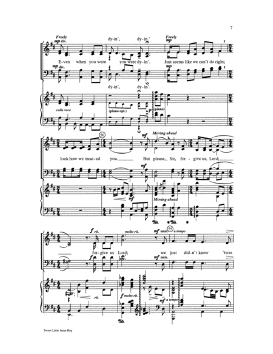 Sweet Little Jesus Boy Sweet Little Jesus Boy 4-Part scores gallery preview page 8