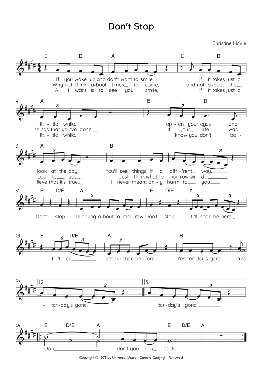Don't Stop 2-Part scores gallery preview page 1