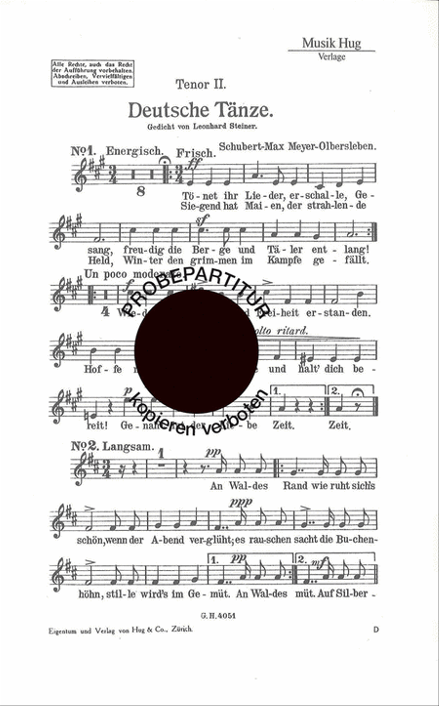 Deutsche Tanze Men's Choir scores gallery preview page 1