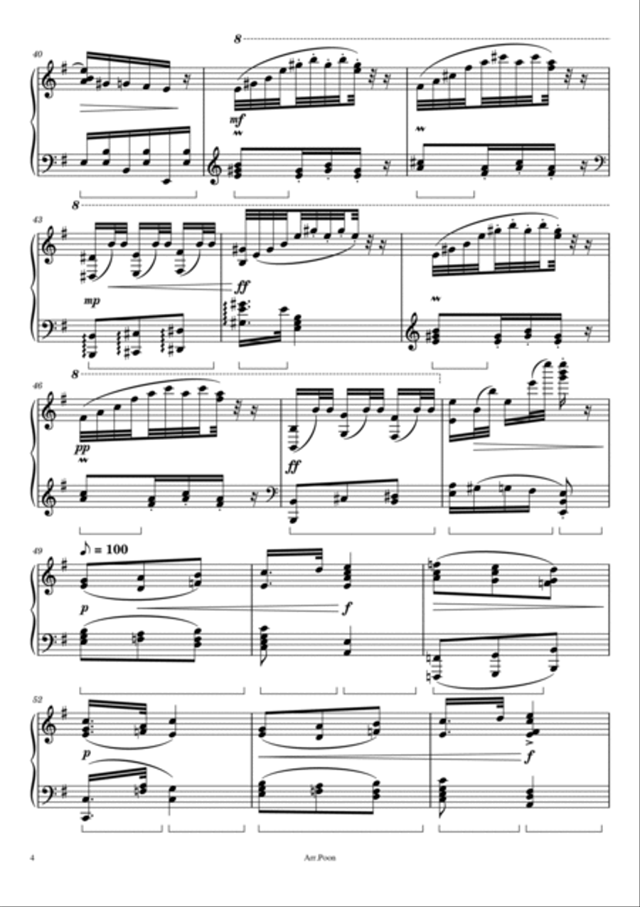 Dvořák - Slavonic Dance - Op.72, No. 2 - For Piano Solo Piano Solo scores gallery preview page 4